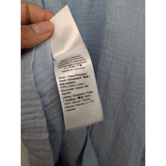 J.Crew Peasant Dress Women Size M Gauze Soft Puff Sleeve Cottagecore Minimalist - Picture 11 of 12